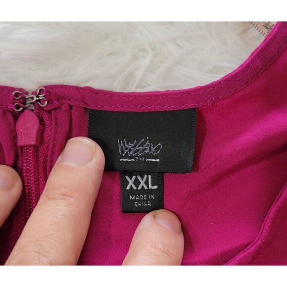 Mossimo Size XXL Fushia Blouse Short Sleeve Box Blouse - Picture 6 of 7